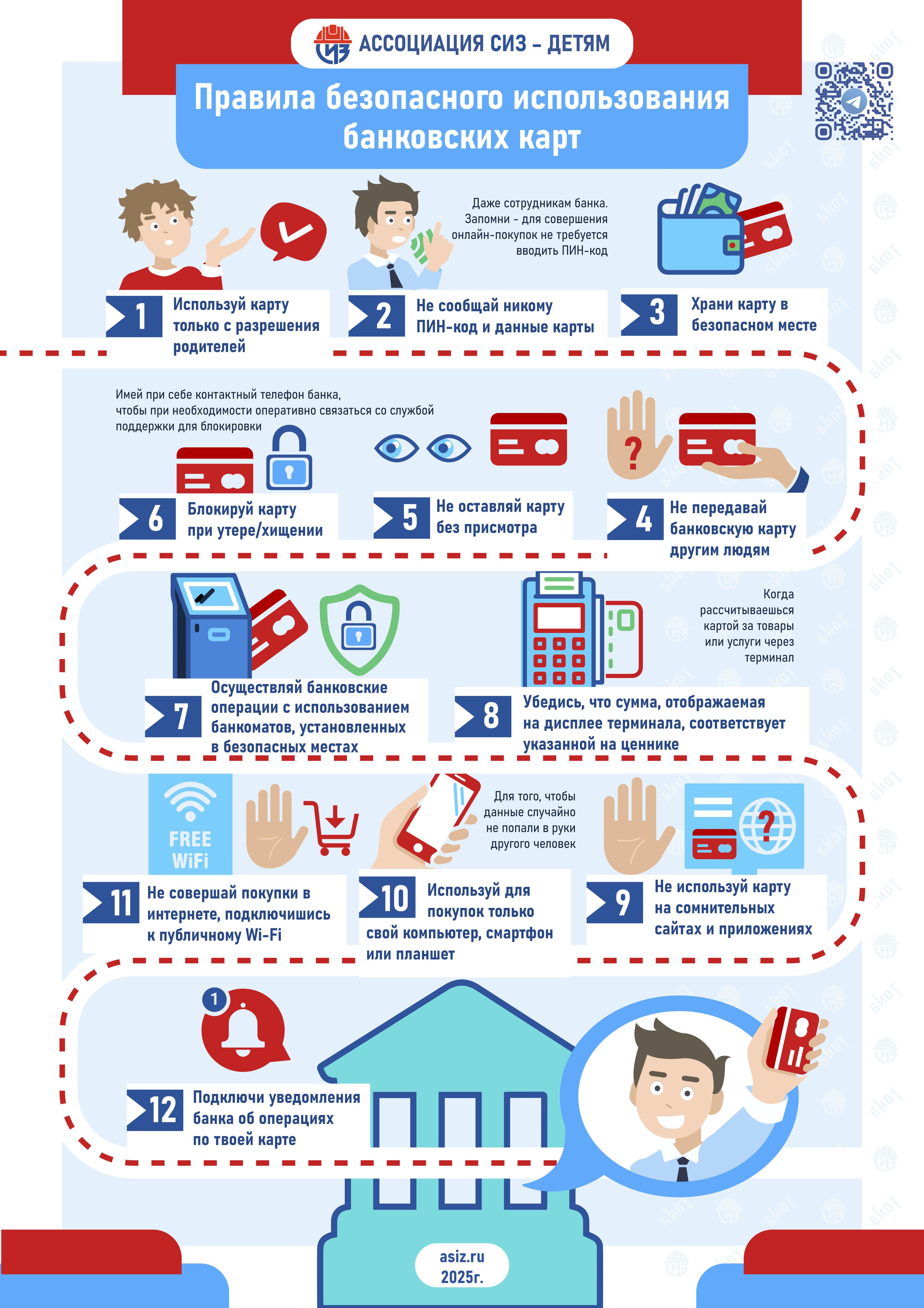 Правила безопасного использования банковский карт